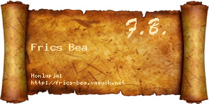 Frics Bea névjegykártya
